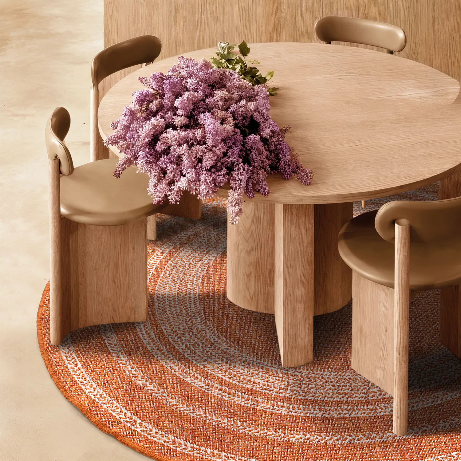 Kerek szőnyeg - Indoor/Outdoor Angus (piros)