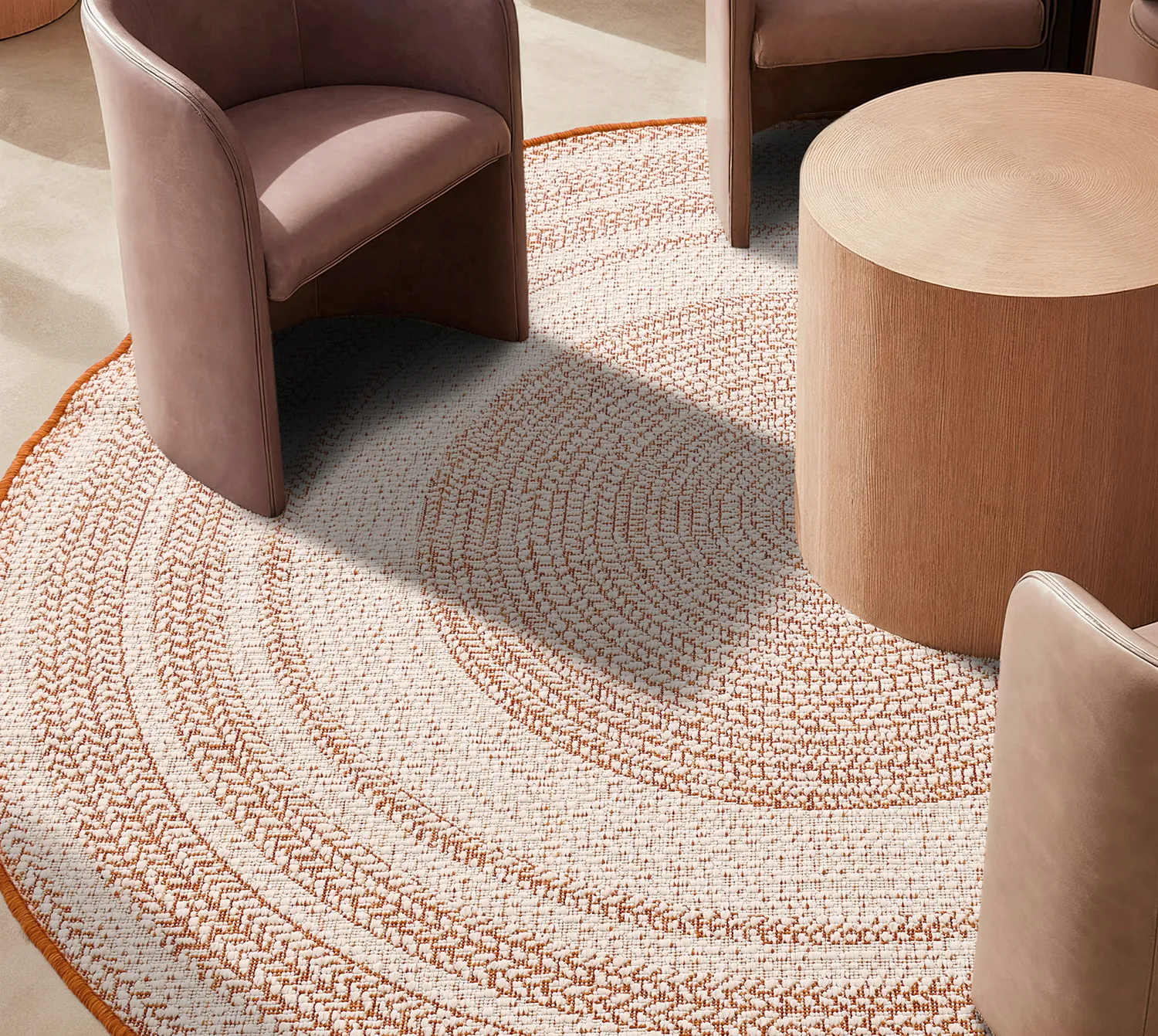 Kerek szőnyeg - Indoor/Outdoor Angus (piros)