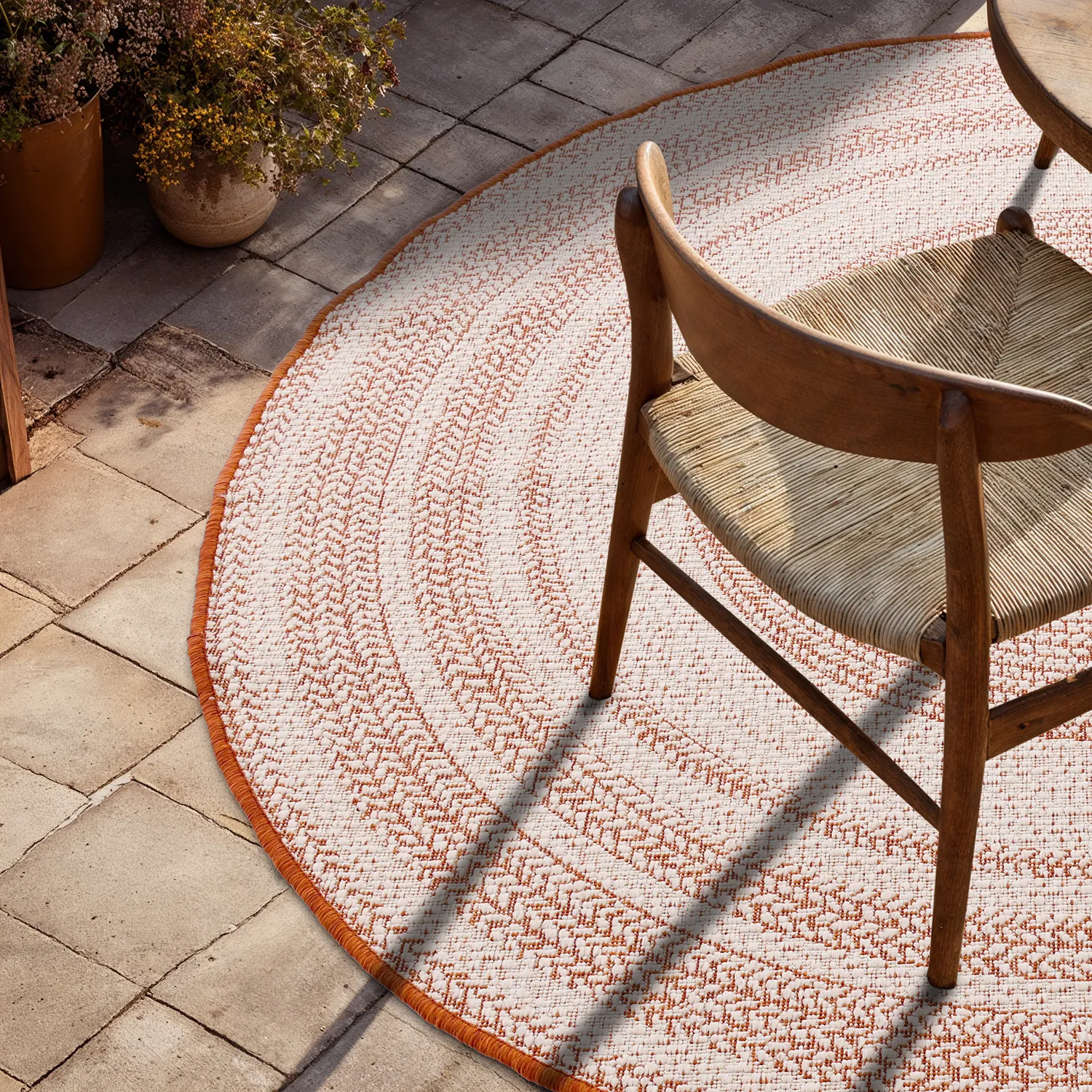 Kerek szőnyeg - Indoor/Outdoor Angus (piros)