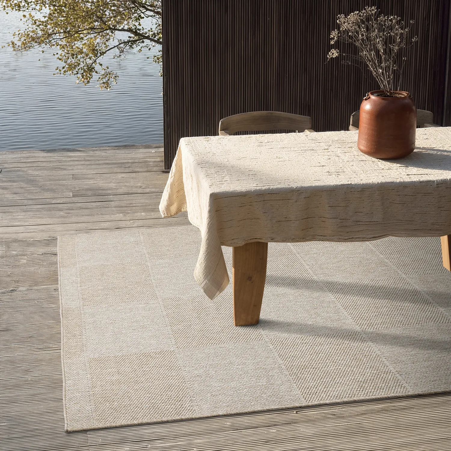 Beltéri és kültéri szőnyeg - utomhusmatta - Ava (bézs)