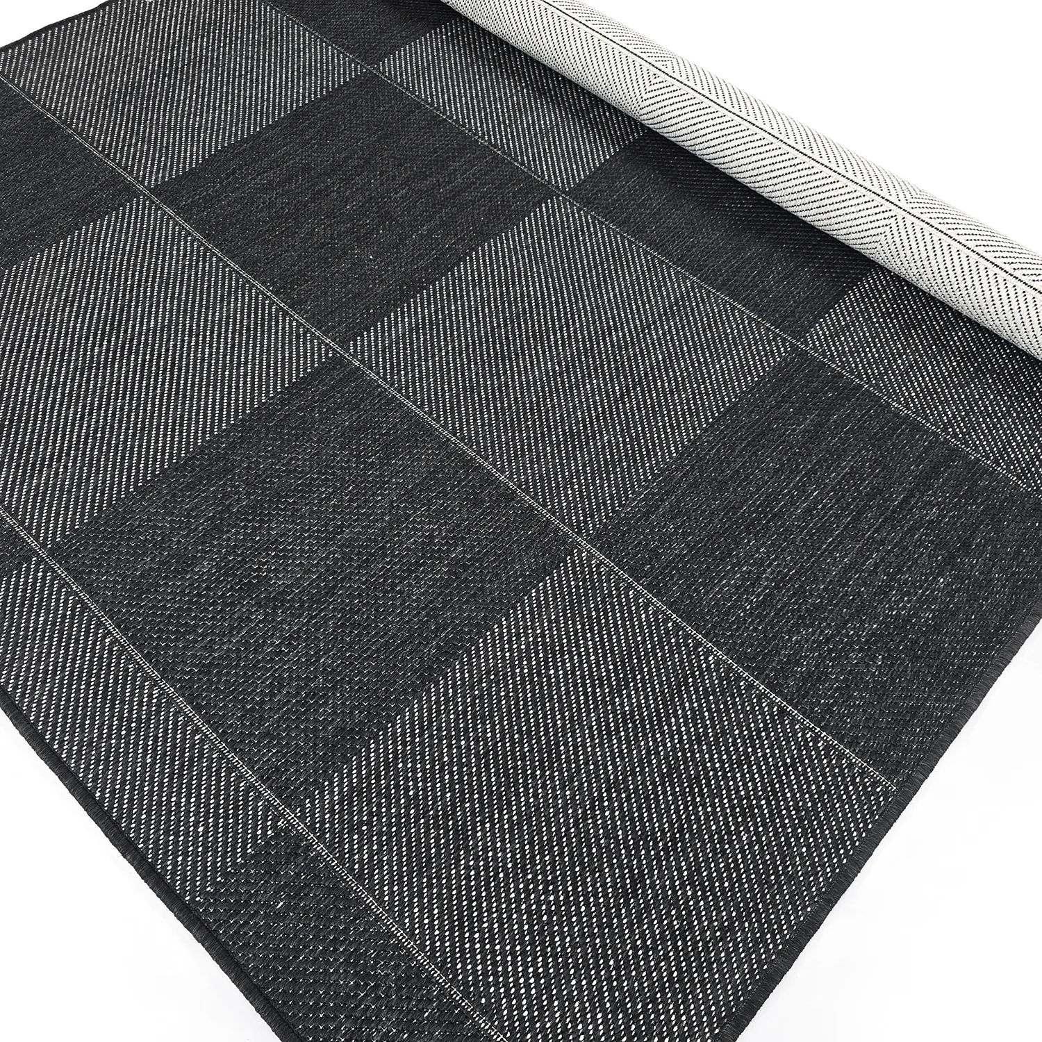 Beltéri és kültéri szőnyeg - utomhusmatta - Ava (fekete)