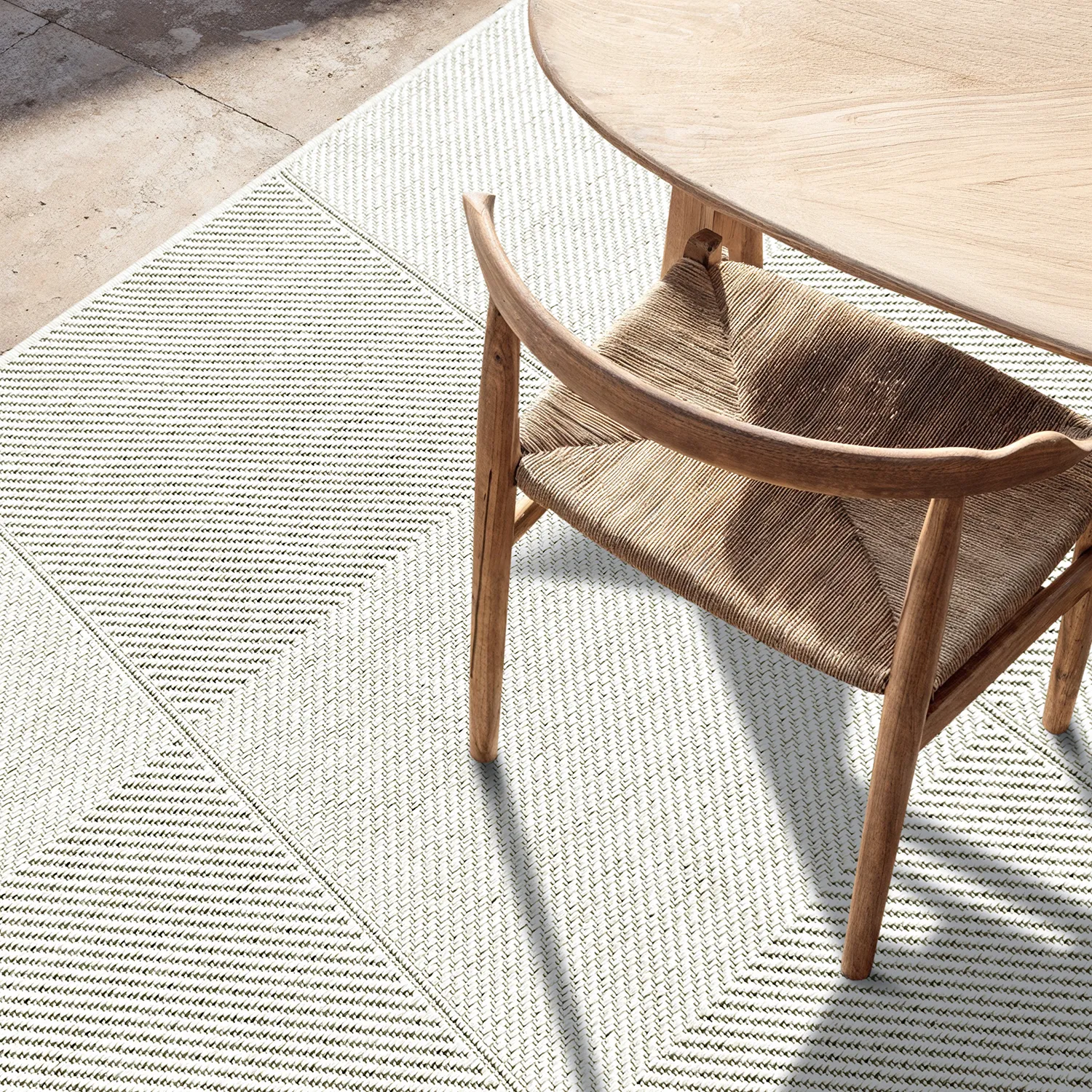 Beltéri és kültéri szőnyeg - utomhusmatta - Ava (fehér)