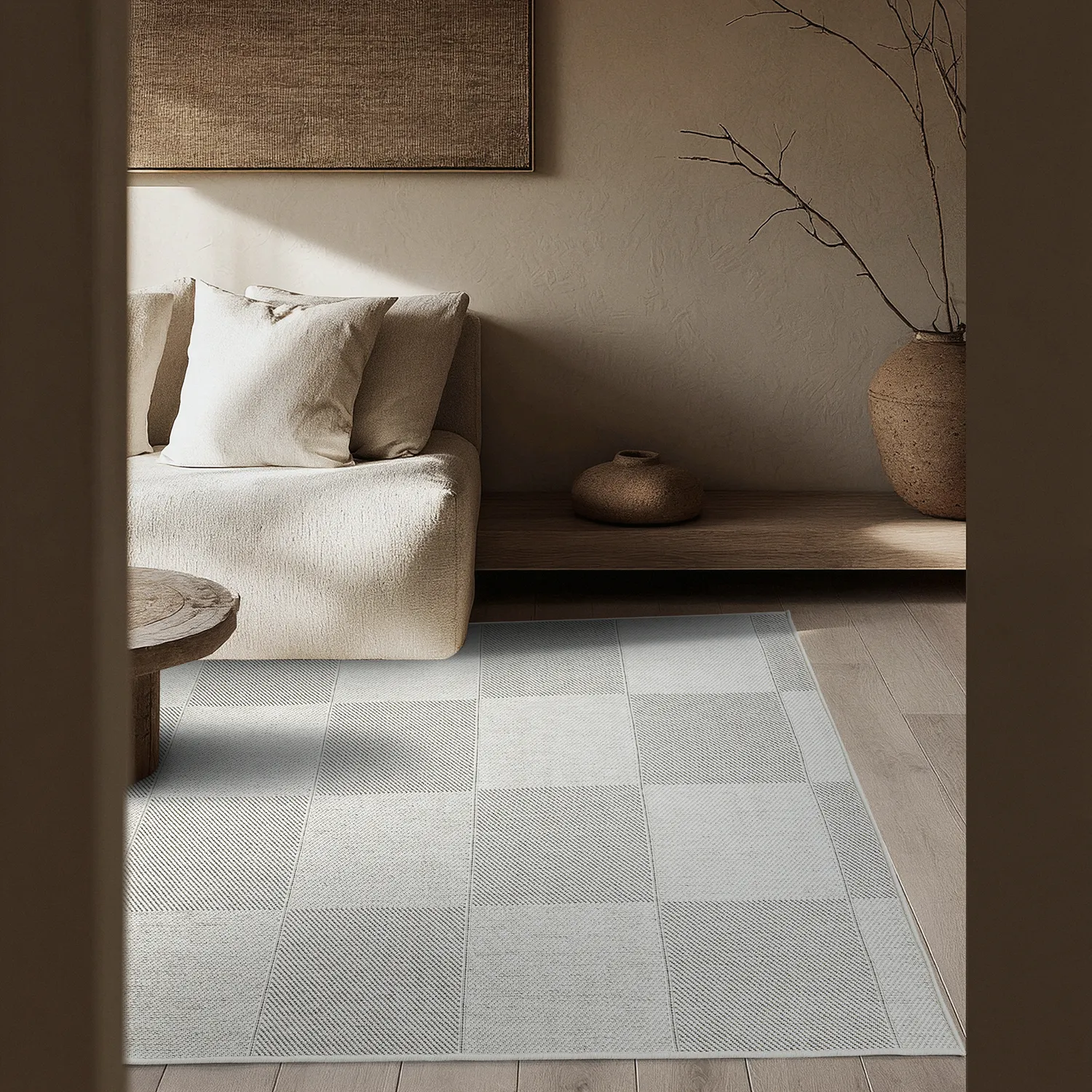 Beltéri és kültéri szőnyeg - utomhusmatta - Ava (fehér)