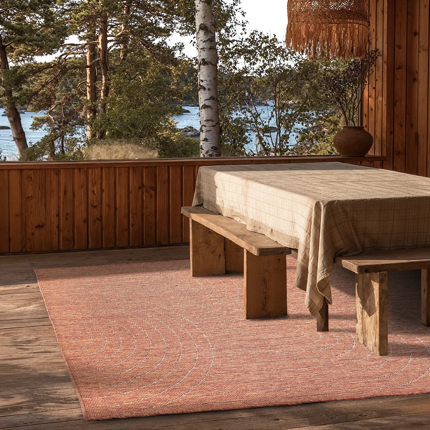 Beltéri és kültéri szőnyeg - utomhusmatta - Hayden (piros)