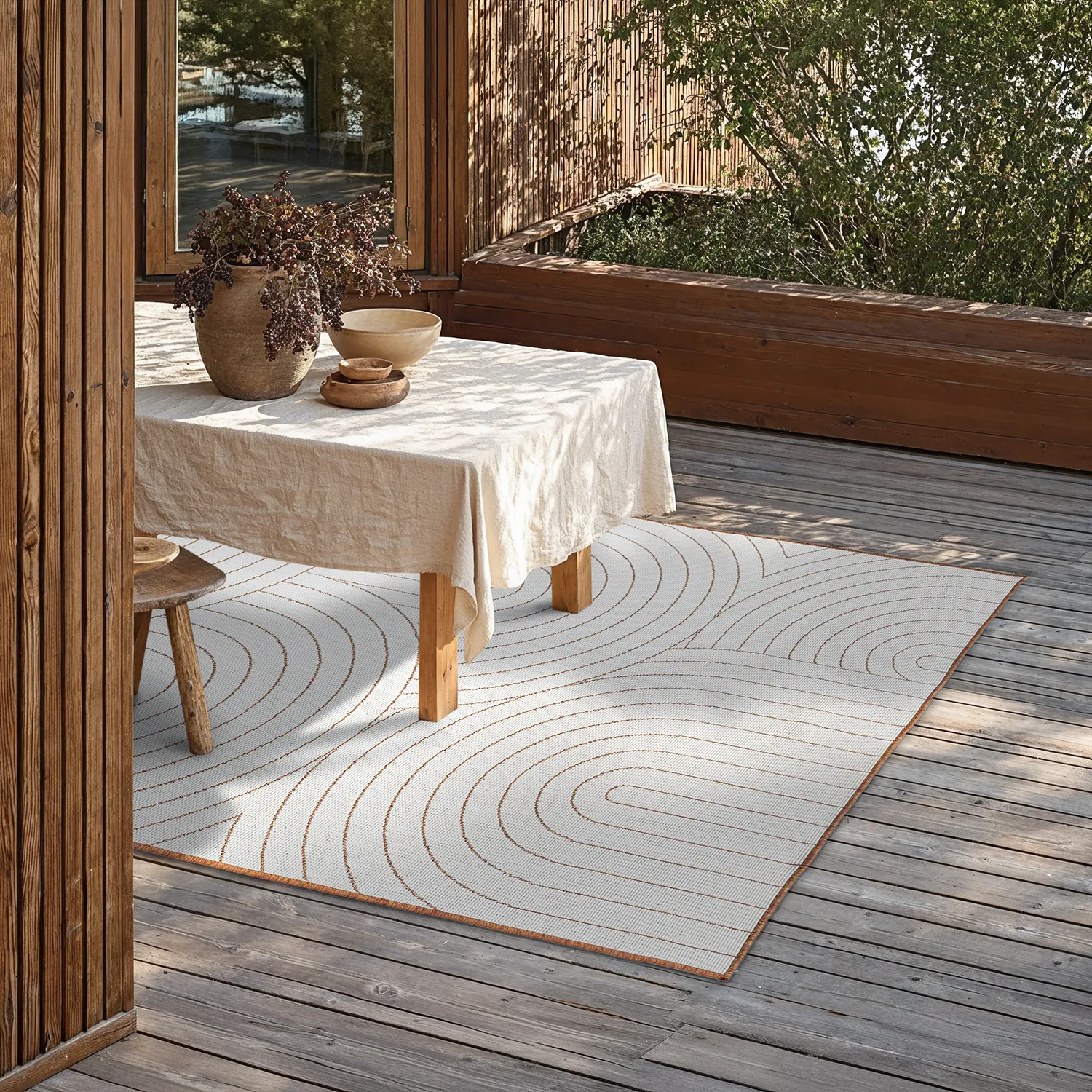 Beltéri és kültéri szőnyeg - utomhusmatta - Hayden (piros)