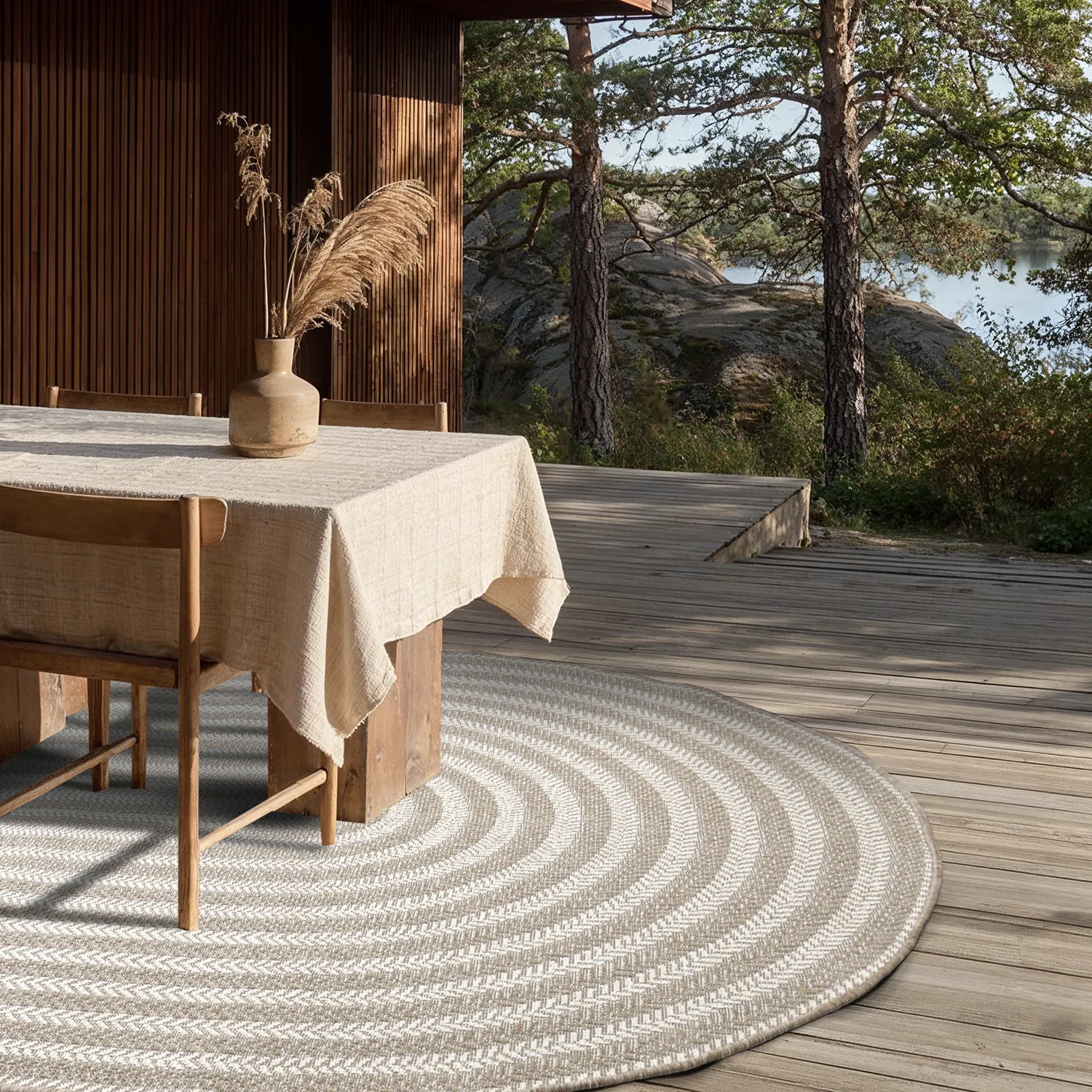 Ovális szőnyeg - Indoor/outdoor Leander (bézs)