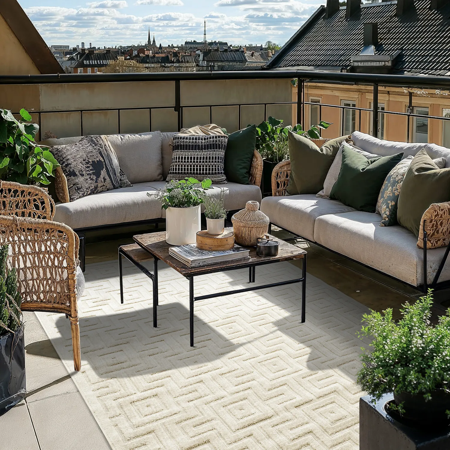 Shaggy Indoor/Outdoor - Oneida (krém)