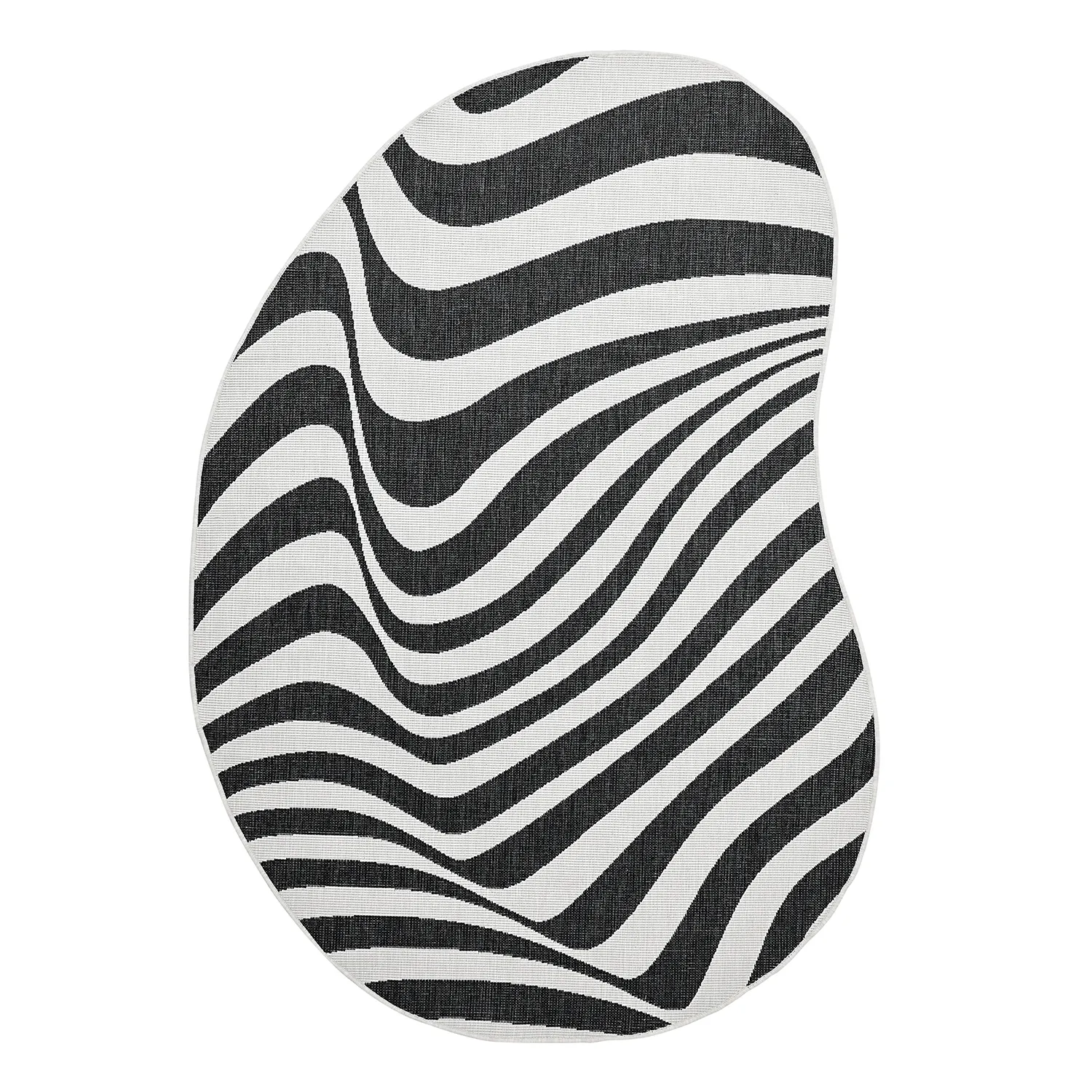 Beltéri és kültéri szőnyeg - utomhusmatta - Remina (fekete/fehér)