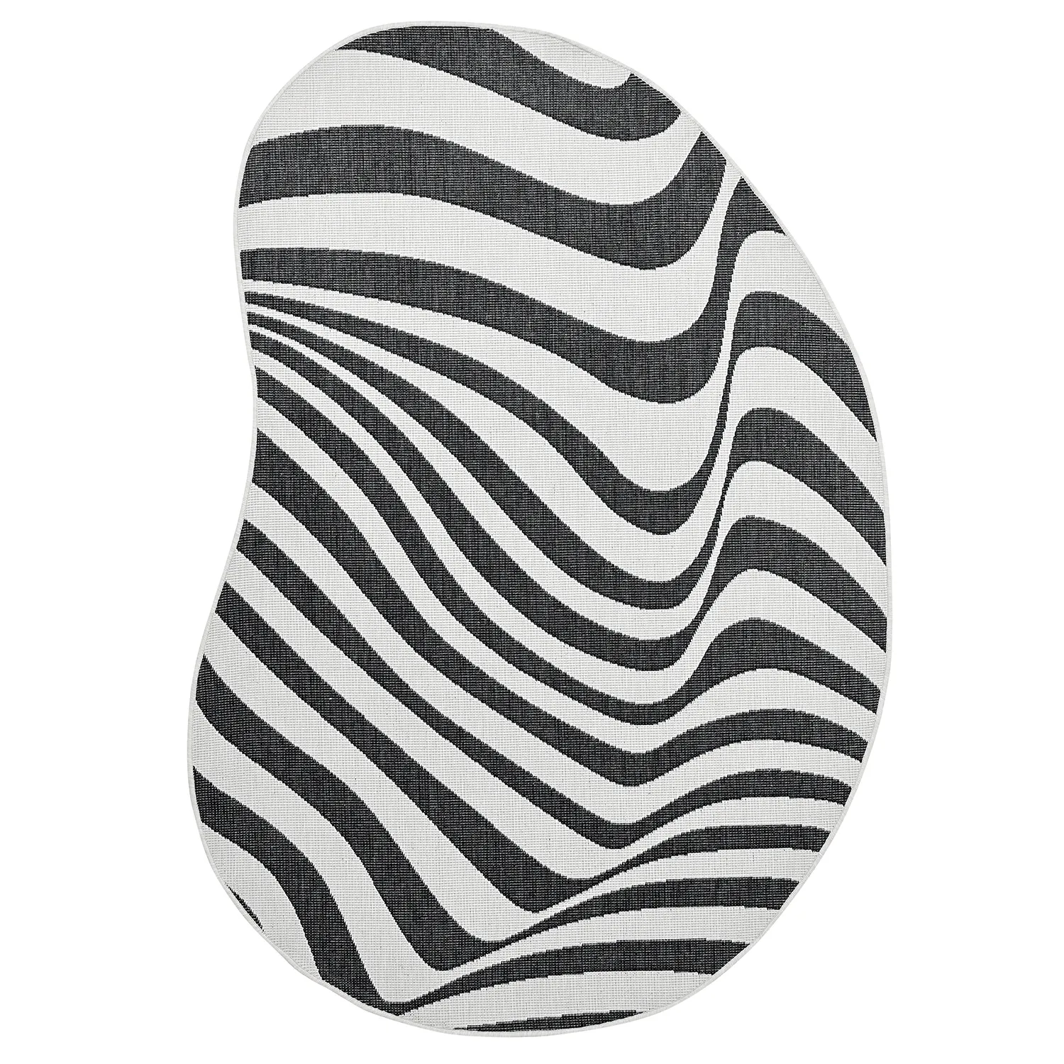 Beltéri és kültéri szőnyeg - utomhusmatta - Remina (fekete/fehér)