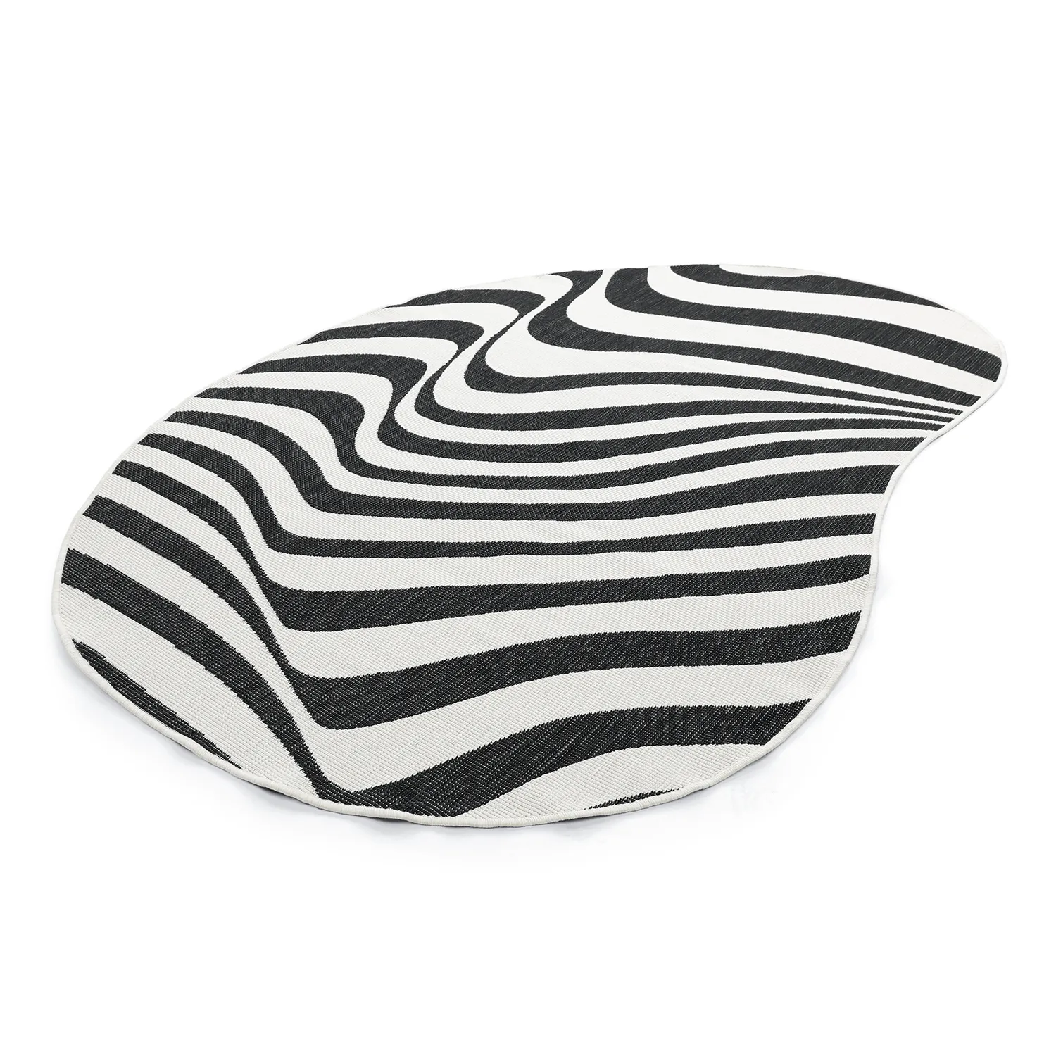 Beltéri és kültéri szőnyeg - utomhusmatta - Remina (fekete/fehér)