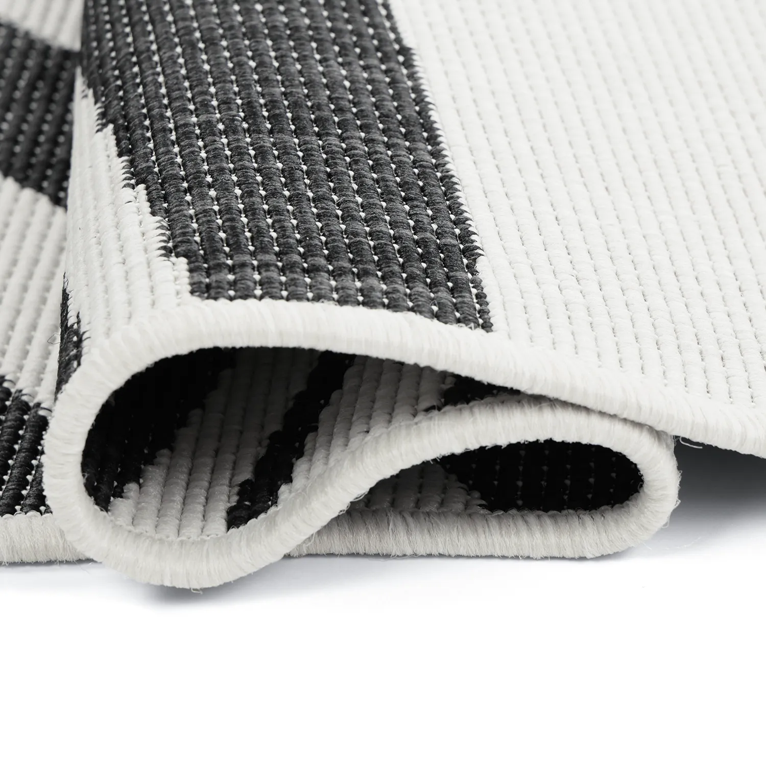 Beltéri és kültéri szőnyeg - utomhusmatta - Remina (fekete/fehér)