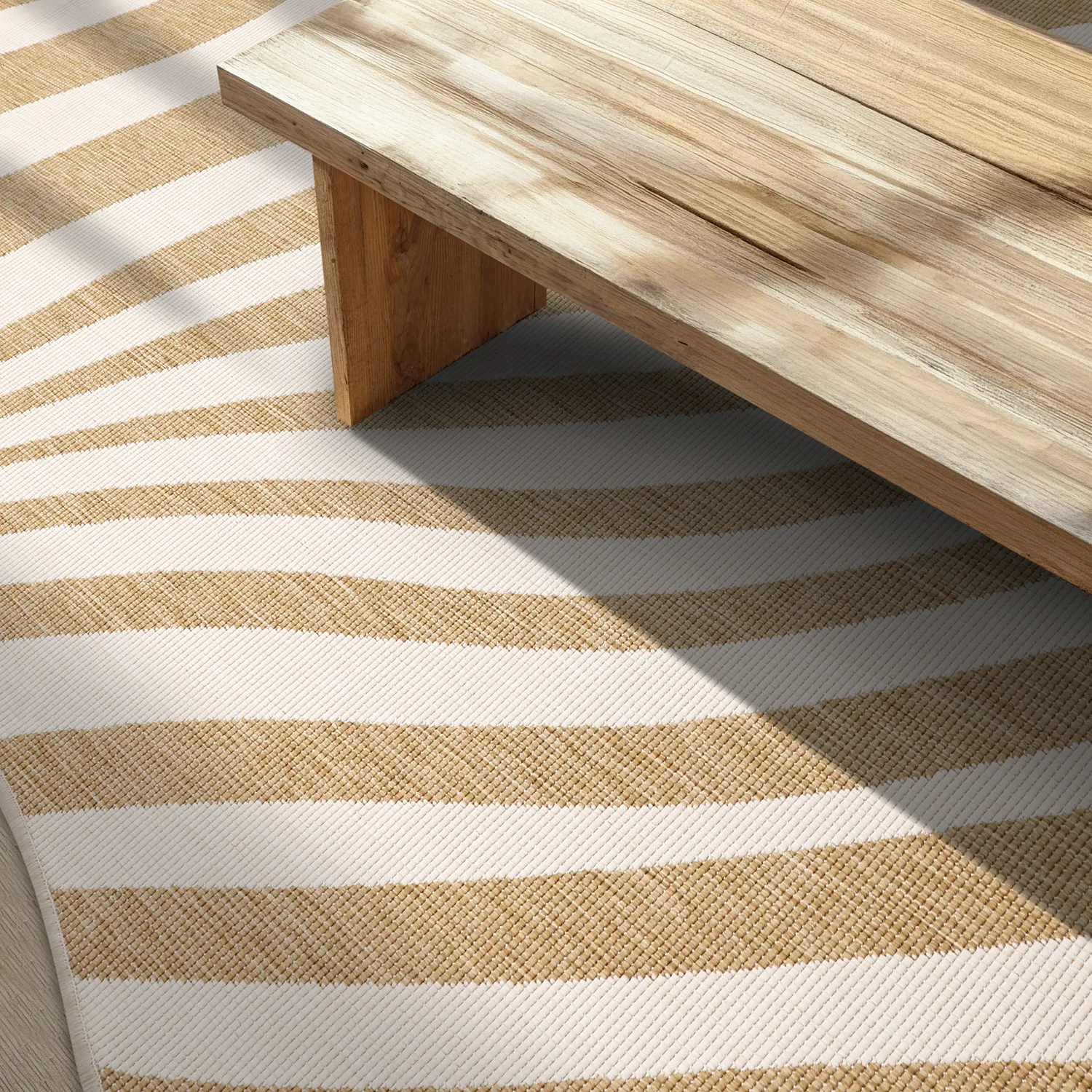 Beltéri és kültéri szőnyeg - utomhusmatta - Remina (természet/fehér)