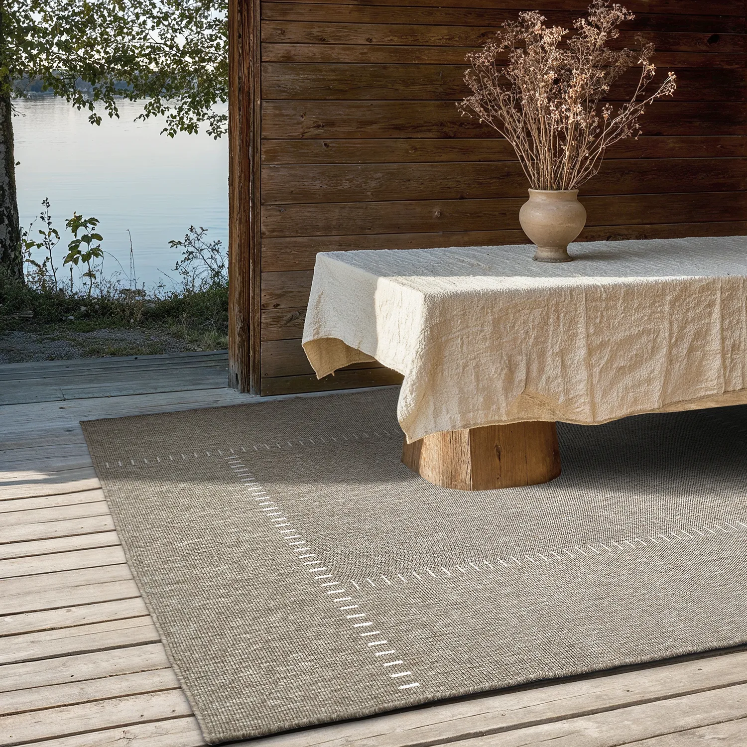 Beltéri és kültéri szőnyeg - utomhusmatta - Rhea (bézs)