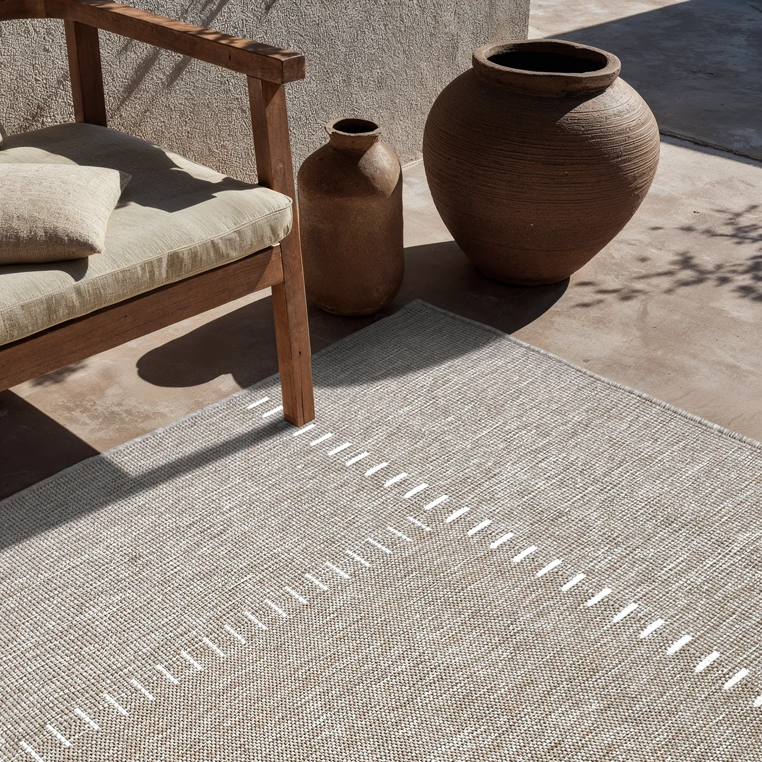 Beltéri és kültéri szőnyeg - utomhusmatta - Rhea (bézs)