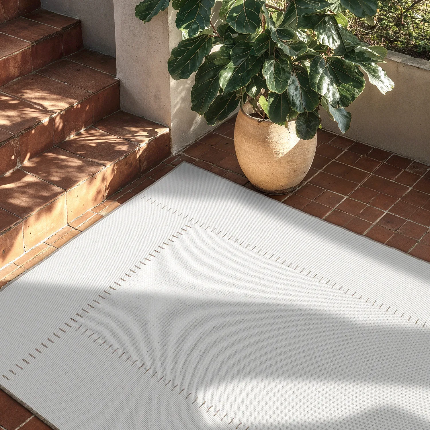 Beltéri és kültéri szőnyeg - utomhusmatta - Rhea (bézs)