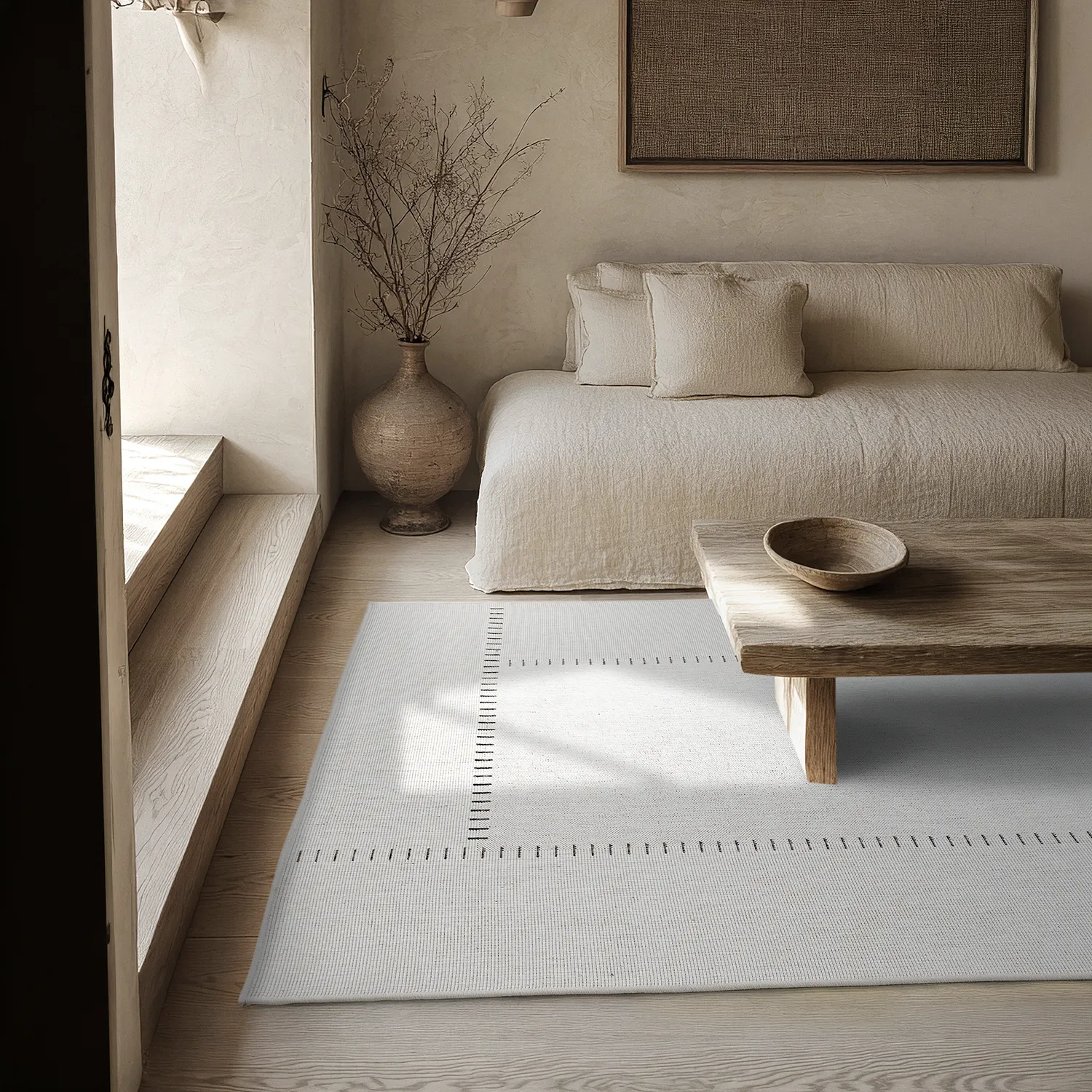 Beltéri és kültéri szőnyeg - utomhusmatta - Rhea (fehér)