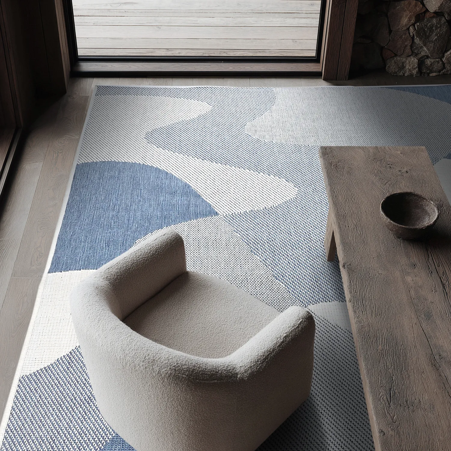 Beltéri és kültéri szőnyeg - utomhusmatta - Somerville (kék)