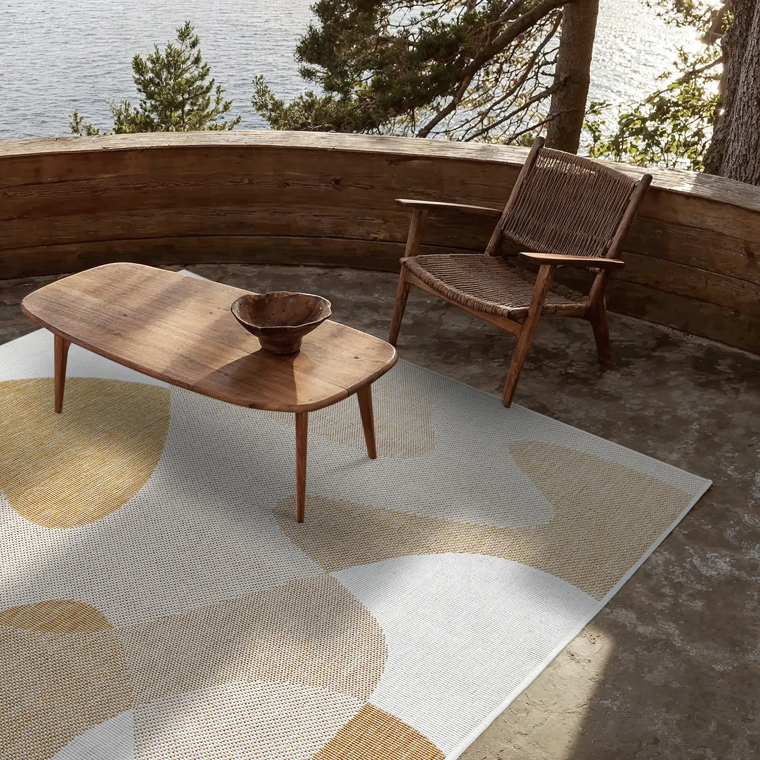 Beltéri és kültéri szőnyeg - utomhusmatta - Somerville (sárga)