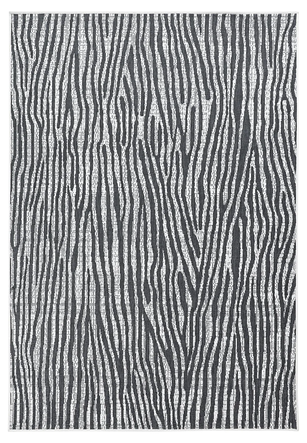 Beltéri és kültéri szőnyeg - utomhusmatta - Vaura (fekete/fehér)