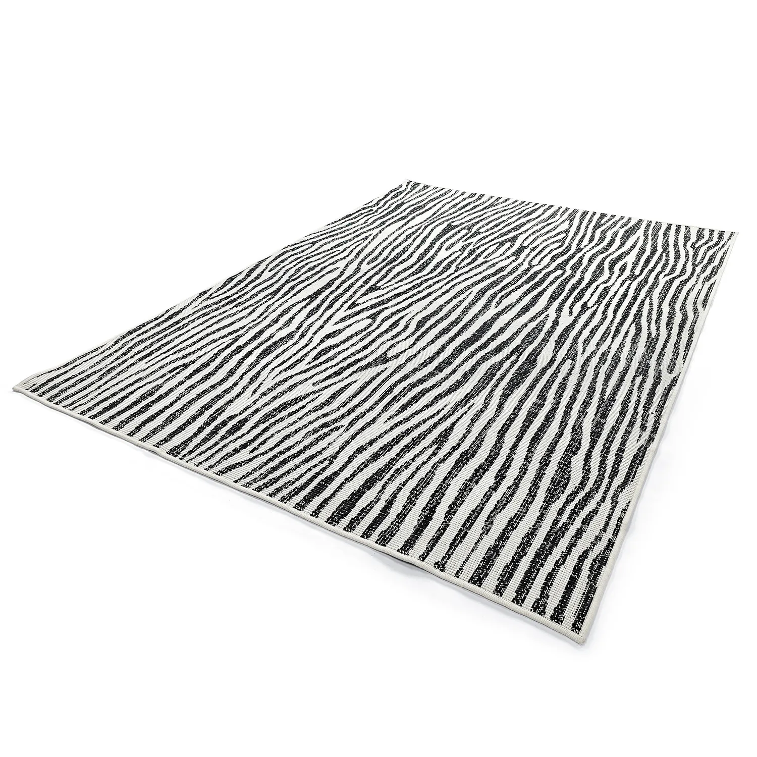 Beltéri és kültéri szőnyeg - utomhusmatta - Vaura (fekete/fehér)