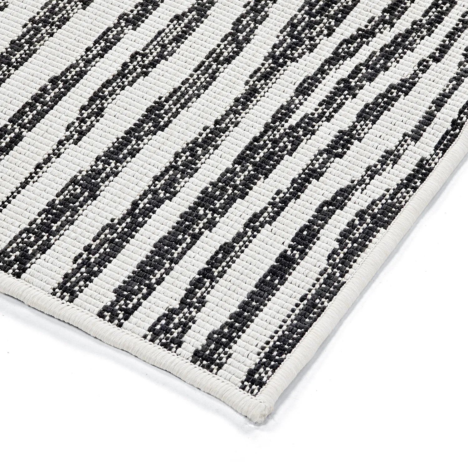 Beltéri és kültéri szőnyeg - utomhusmatta - Vaura (fekete/fehér)