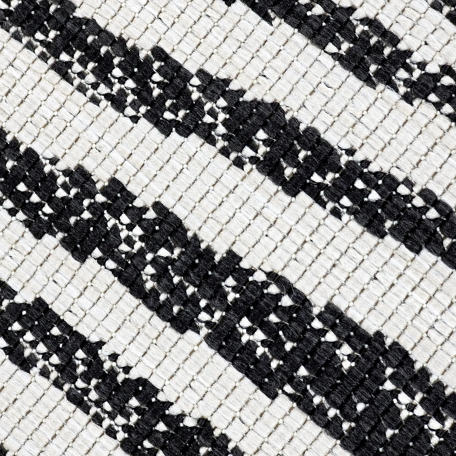 Beltéri és kültéri szőnyeg - utomhusmatta - Vaura (fekete/fehér)
