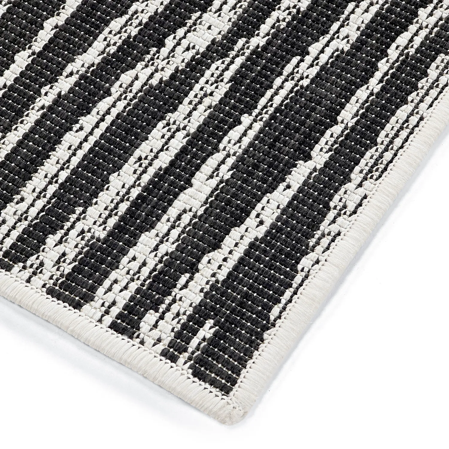 Beltéri és kültéri szőnyeg - utomhusmatta - Vaura (fekete/fehér)