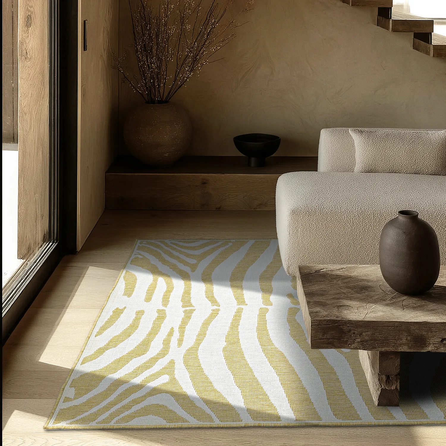 Beltéri és kültéri szőnyeg - utomhusmatta - Winona (sárga)