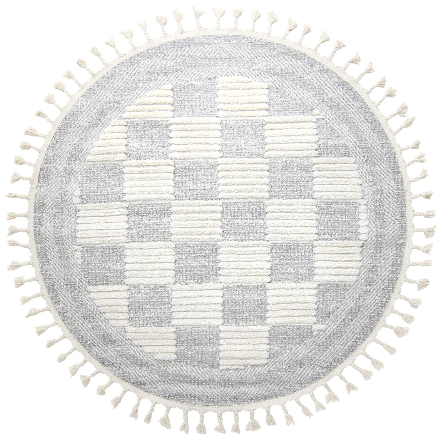 Kerek szőnyeg - Austin (szürke/offwhite)