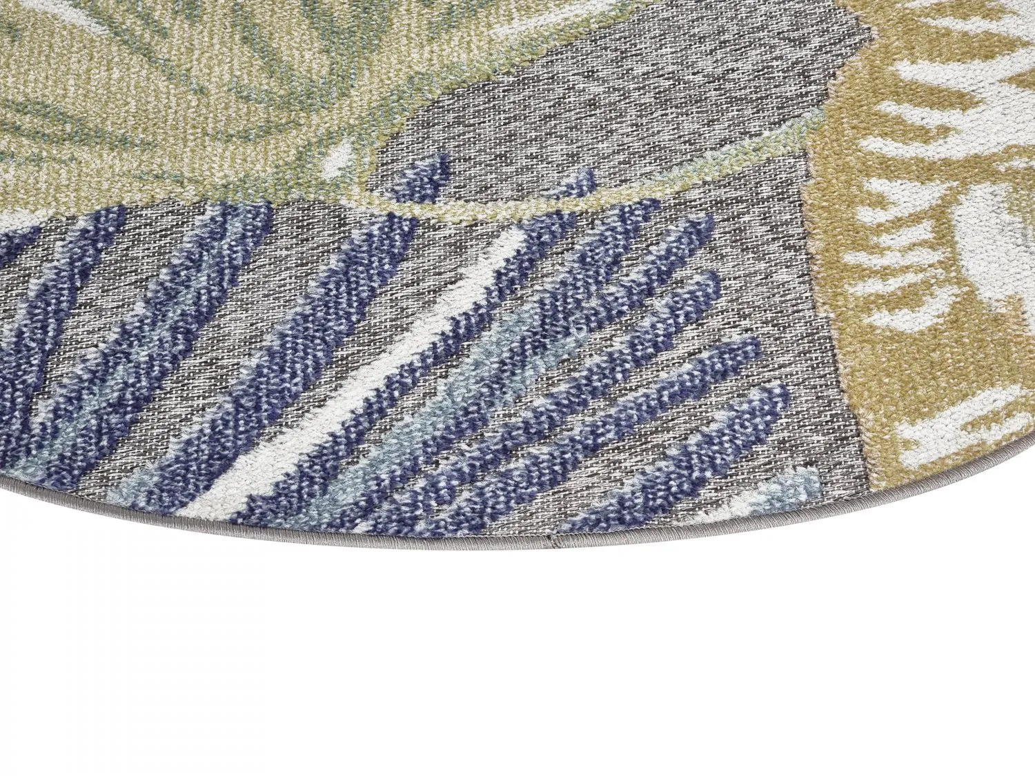 Kerek szőnyeg - Indoor/Outdoor Havana (sötétkék/többszínű)