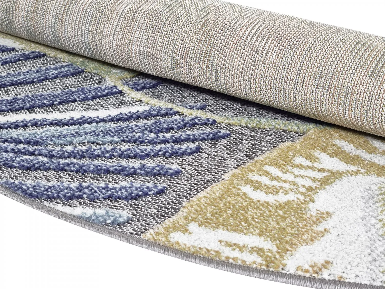 Kerek szőnyeg - Indoor/Outdoor Havana (sötétkék/többszínű)