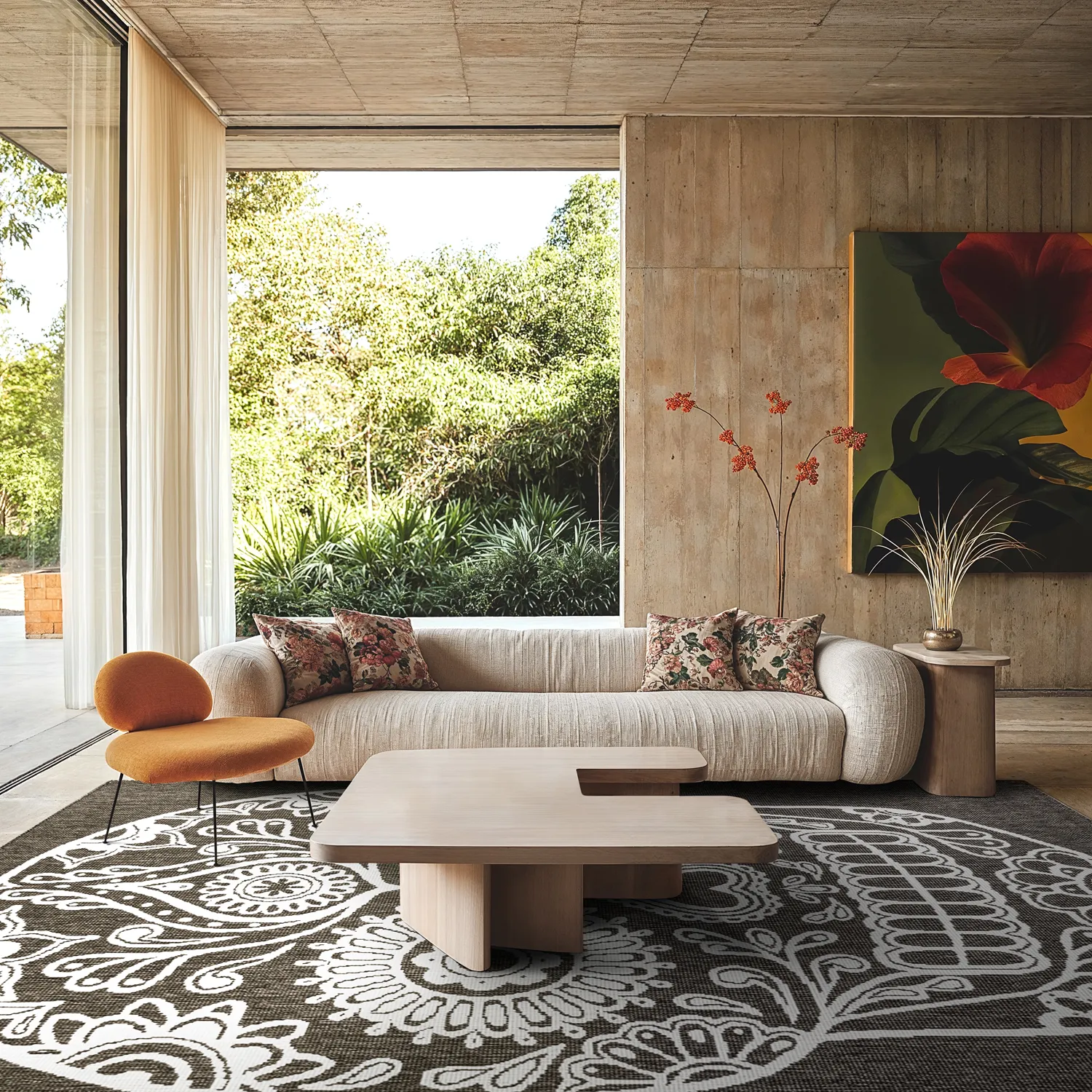 Beltéri és kültéri szőnyeg - Raylan (fekete)