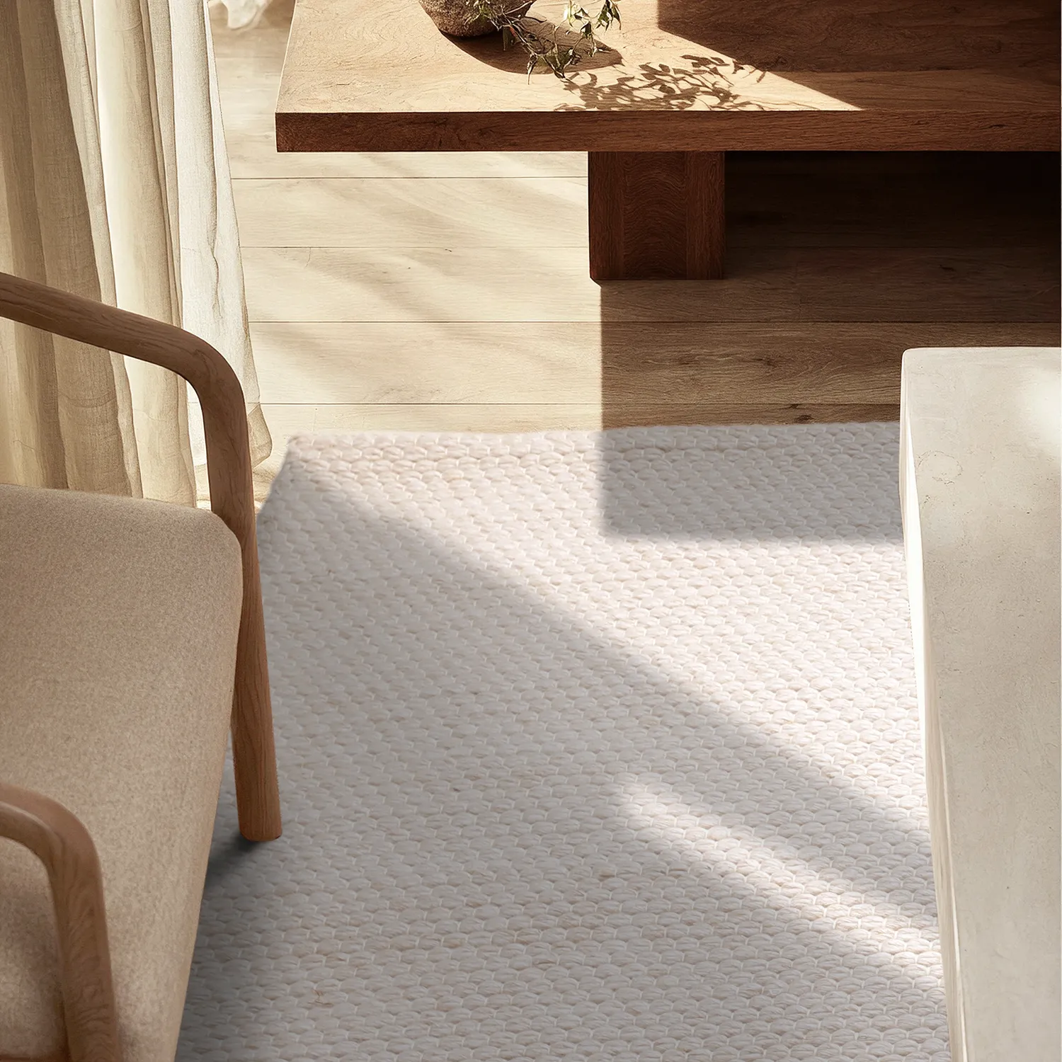 Beltéri és kültéri szőnyeg - Arco Wool Look (krém)