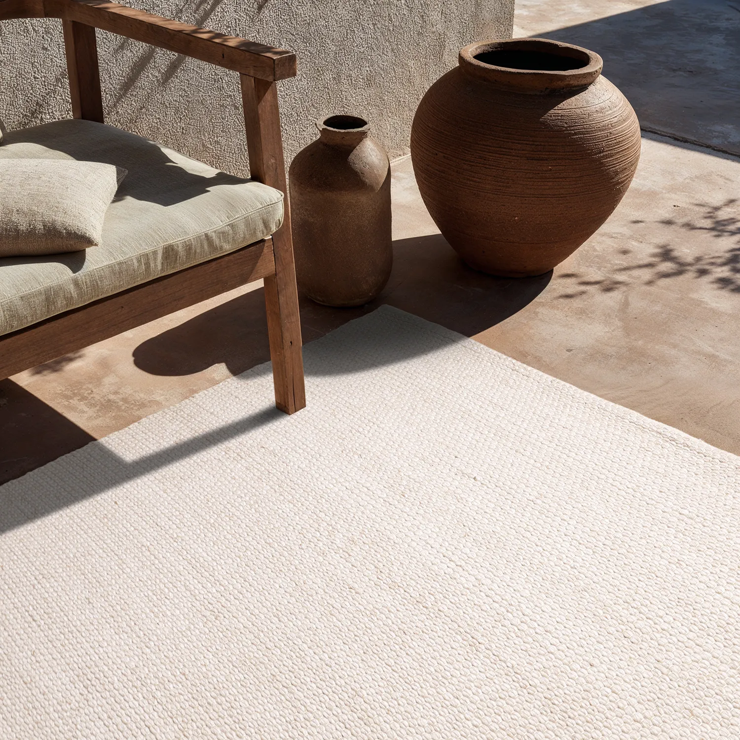 Beltéri és kültéri szőnyeg - Arco Wool Look (krém)