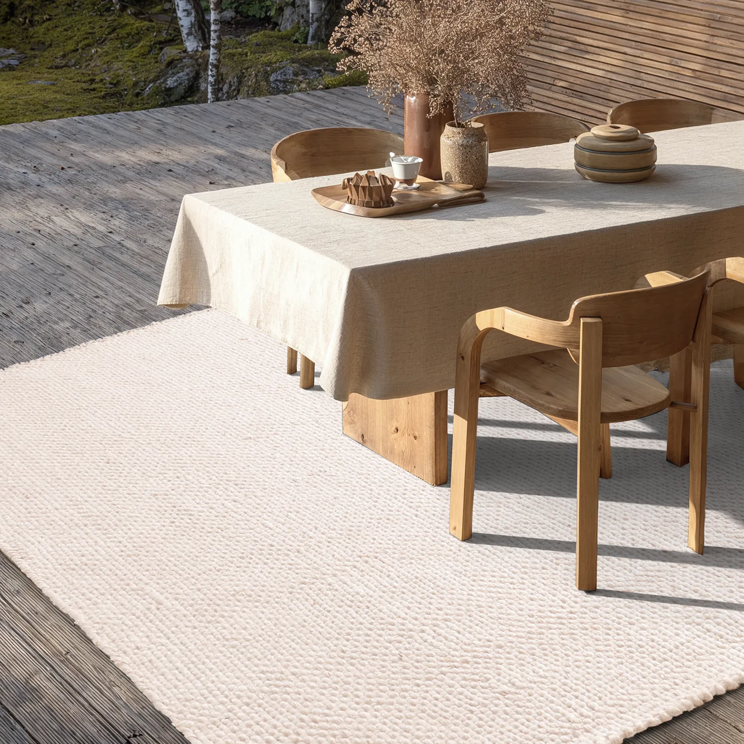 Beltéri és kültéri szőnyeg - Orta Wool Look (krém)