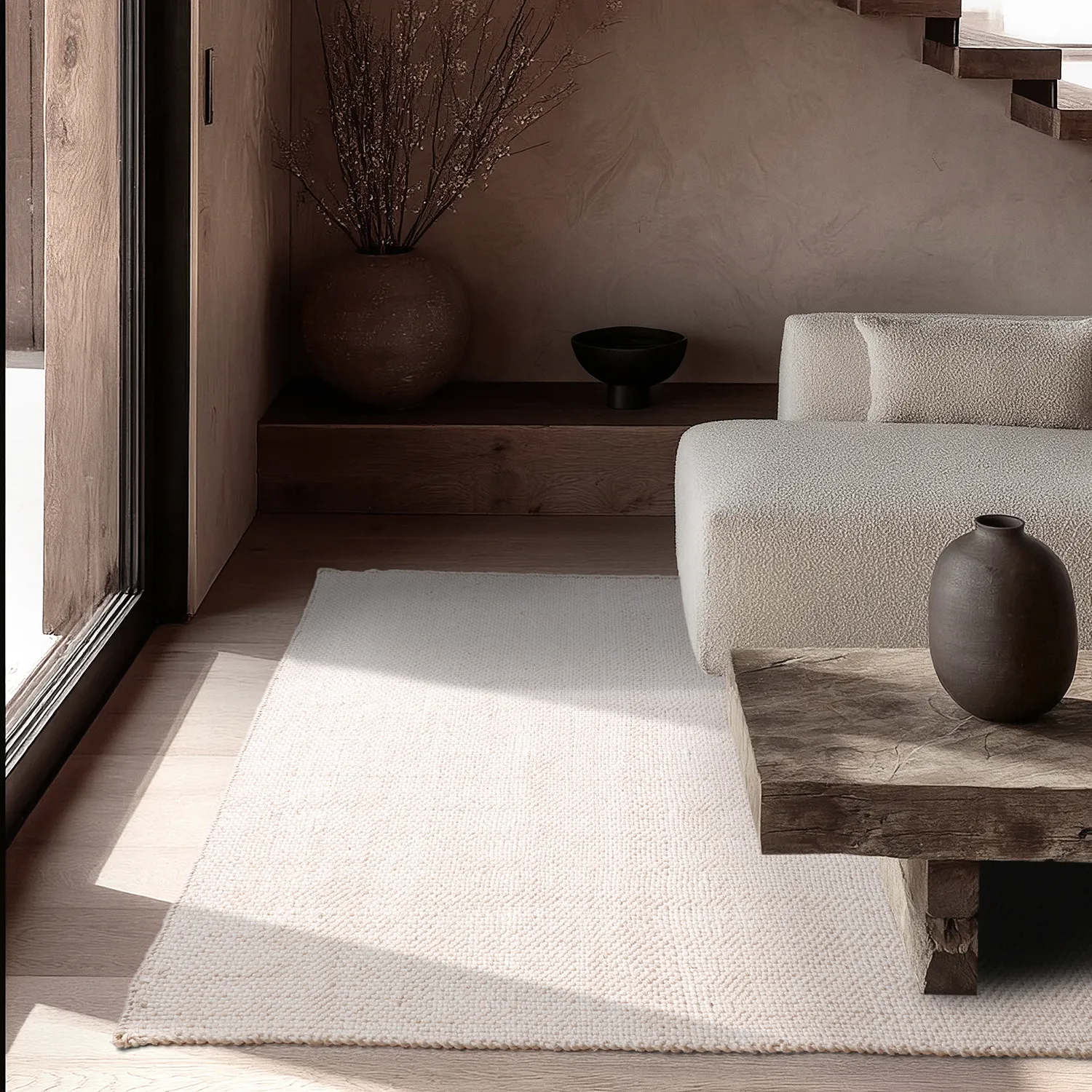 Beltéri és kültéri szőnyeg - Orta Wool Look (krém)