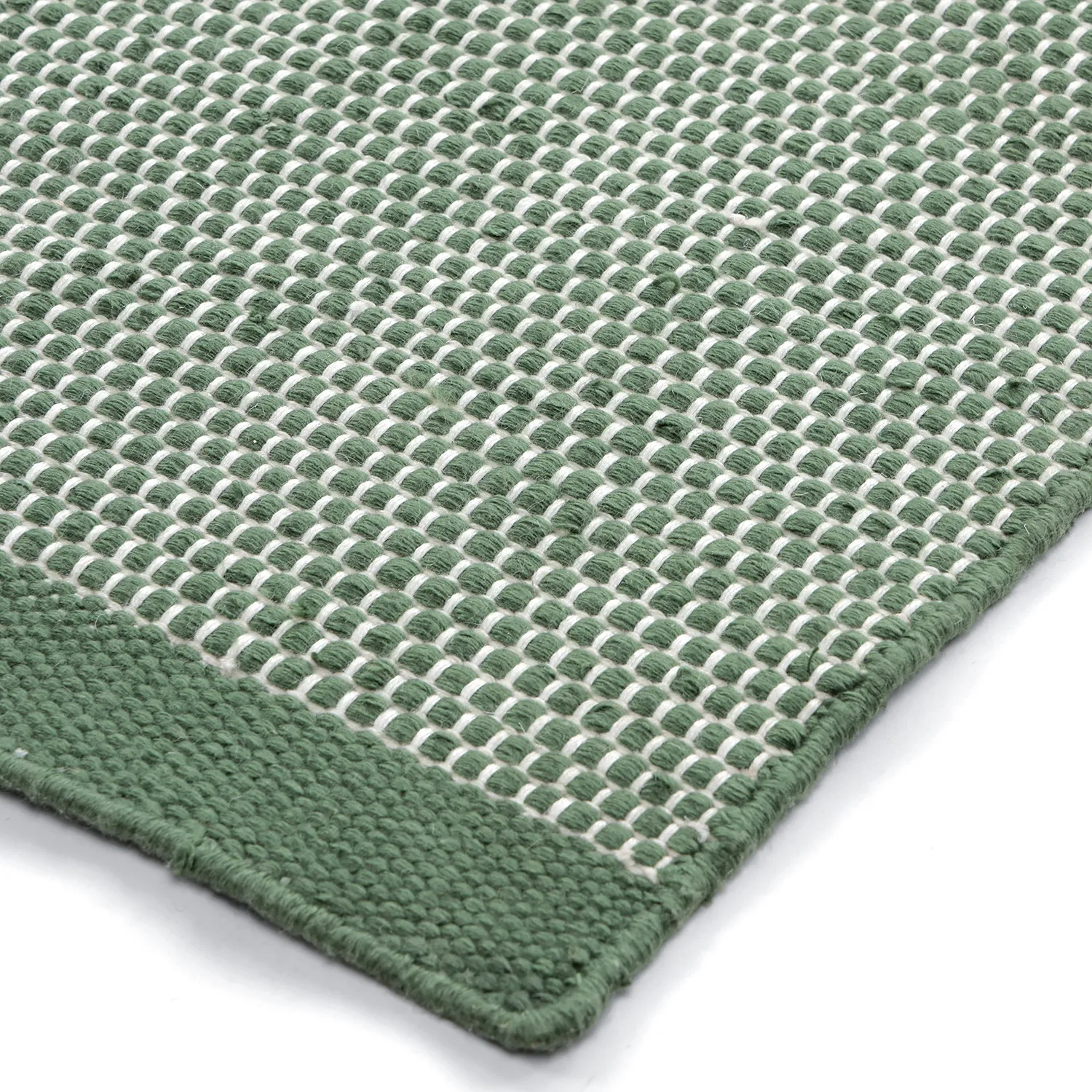 Beltéri és kültéri szőnyeg - Coastal Wool Look (zöld/fehér)