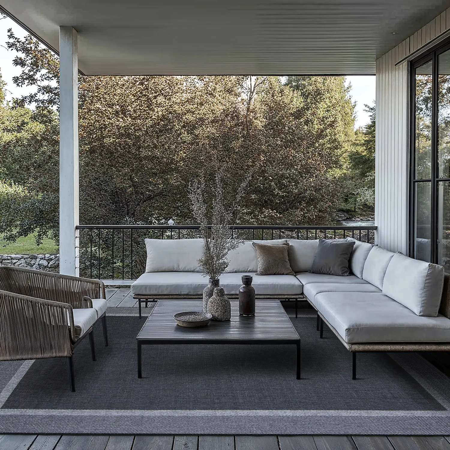 Beltéri és kültéri szőnyeg - Alta (antracit)