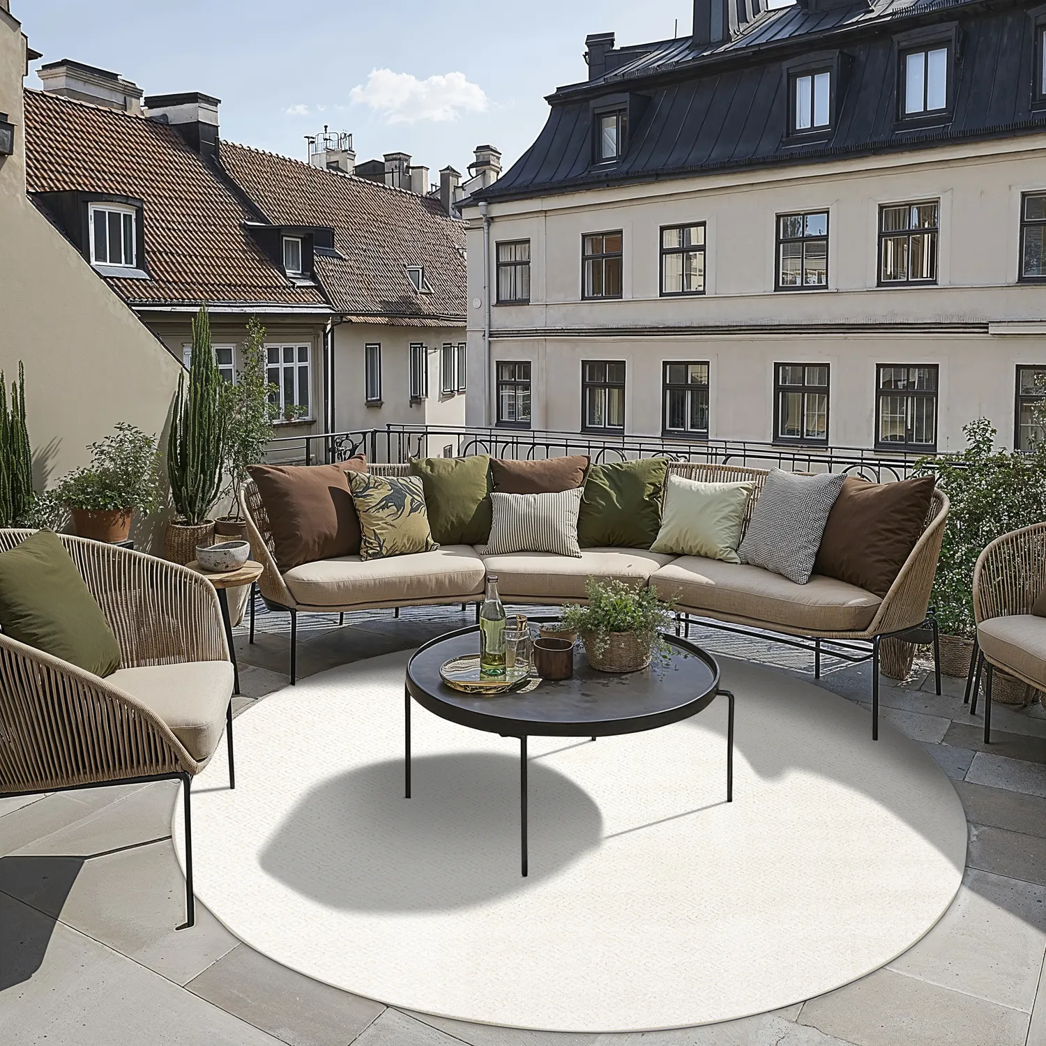 Kerek szőnyeg - Indoor/Outdoor Baldwin (krém)