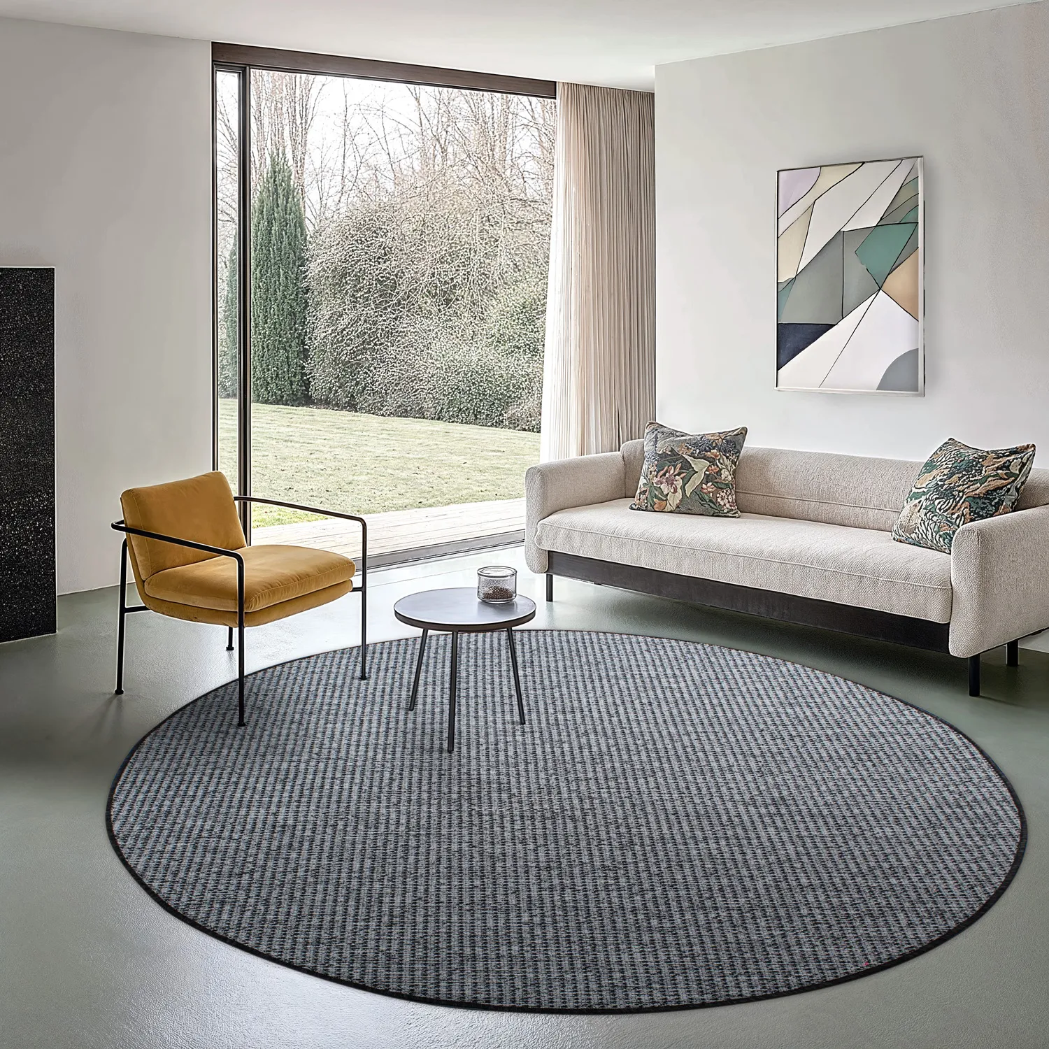 Kerek szőnyeg - Bergen (antracit)