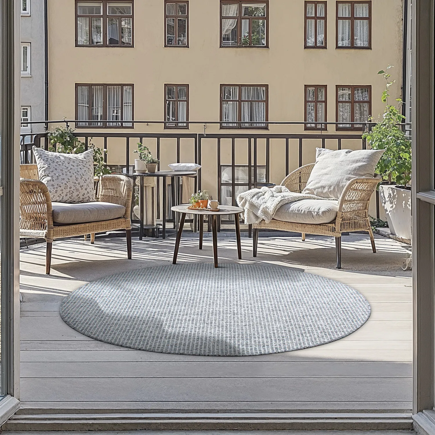 Kerek szőnyeg - Bergen (ezüst)