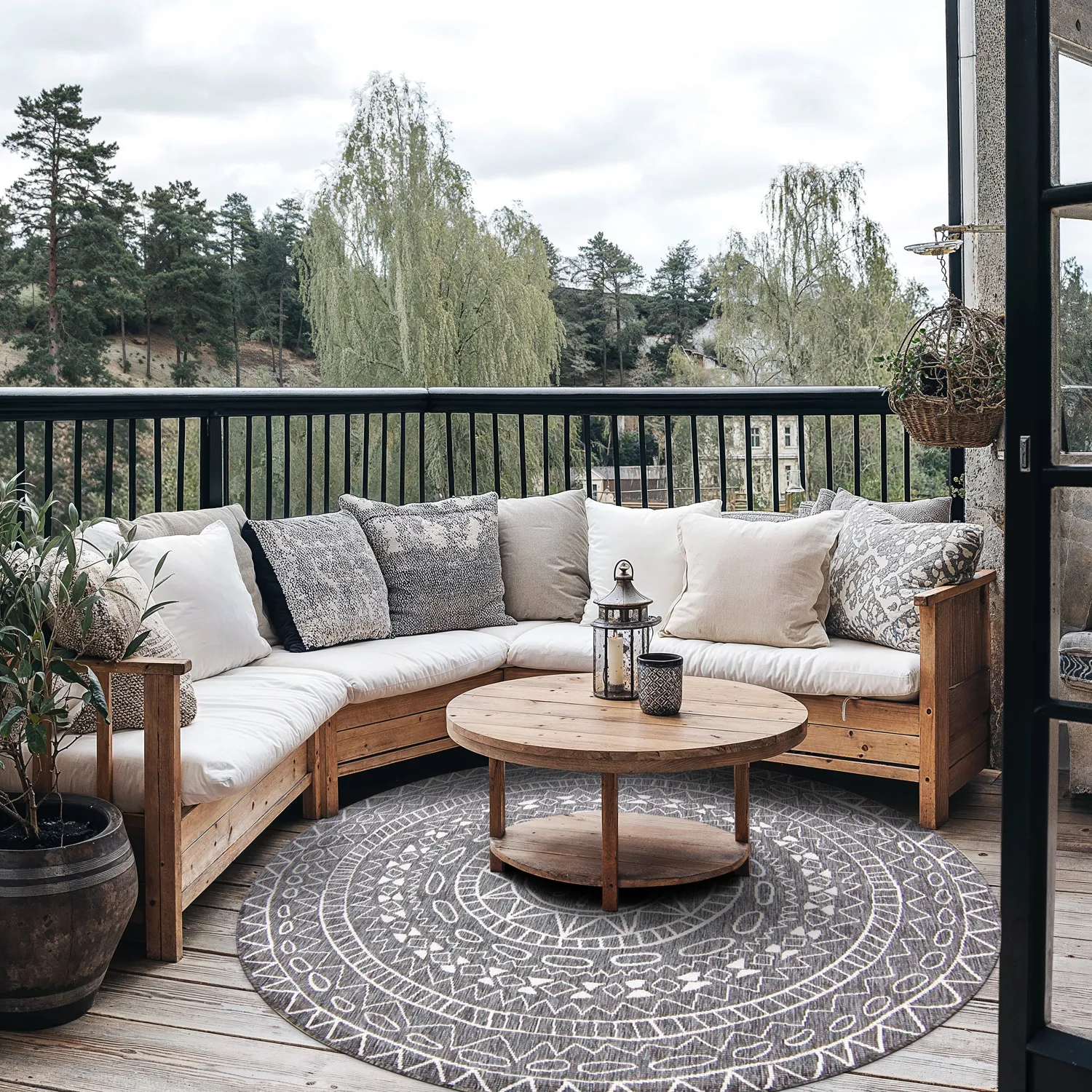 Kerek szőnyeg - Brussels Diamond (szürke)