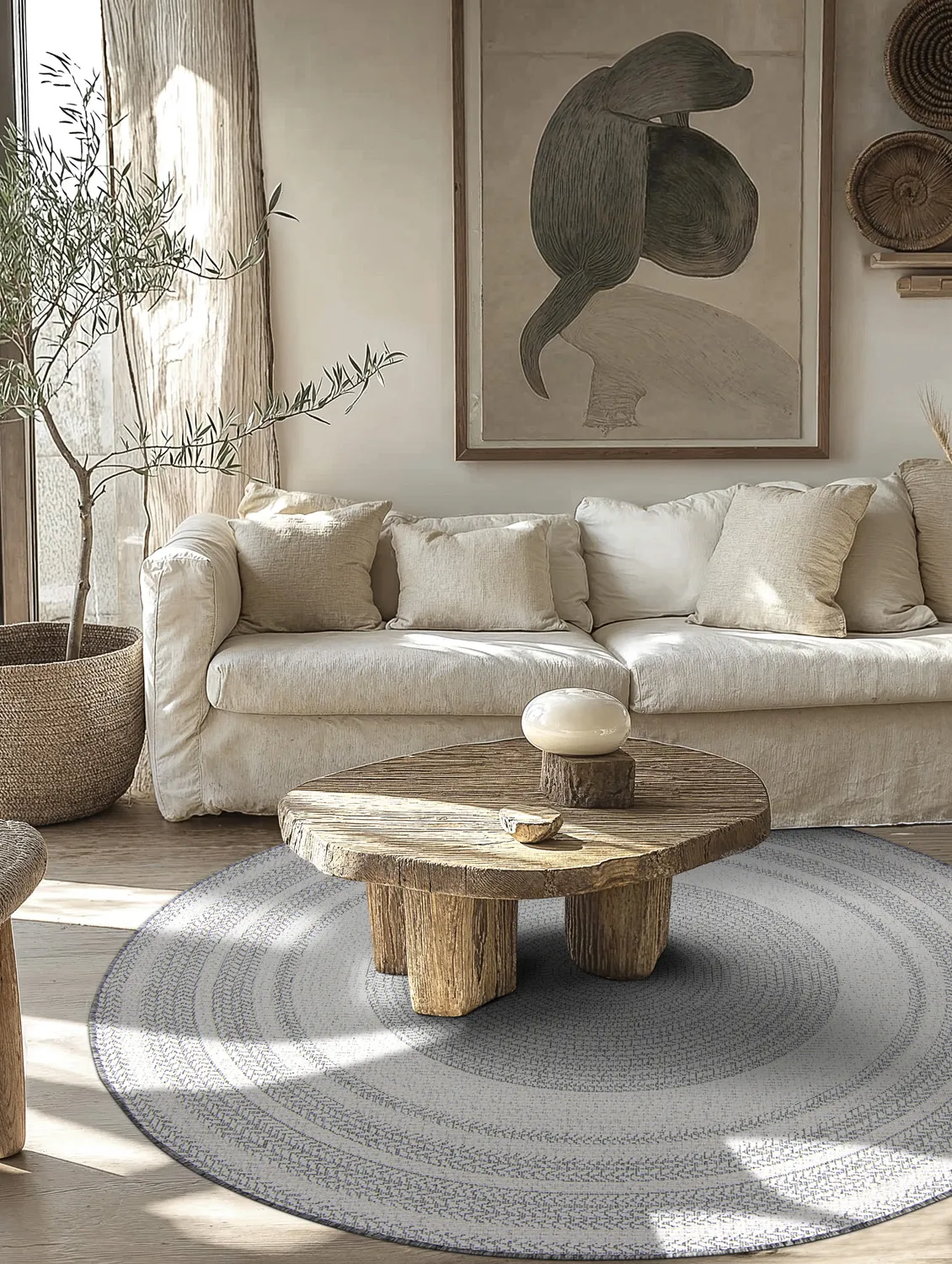 Kerek szőnyeg - Indoor/Outdoor Angus (szürke)