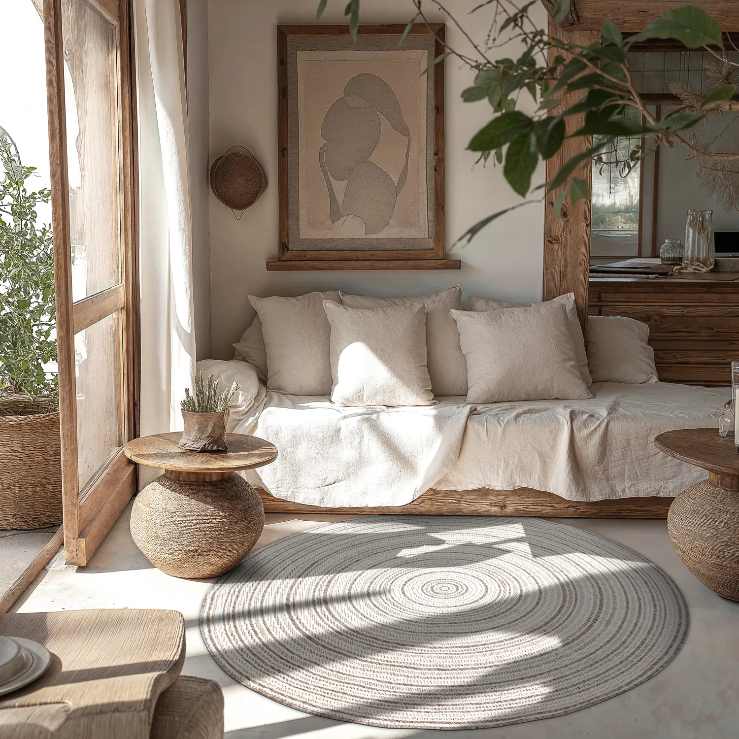 Kerek szőnyeg - Brussels Weave (szürke)