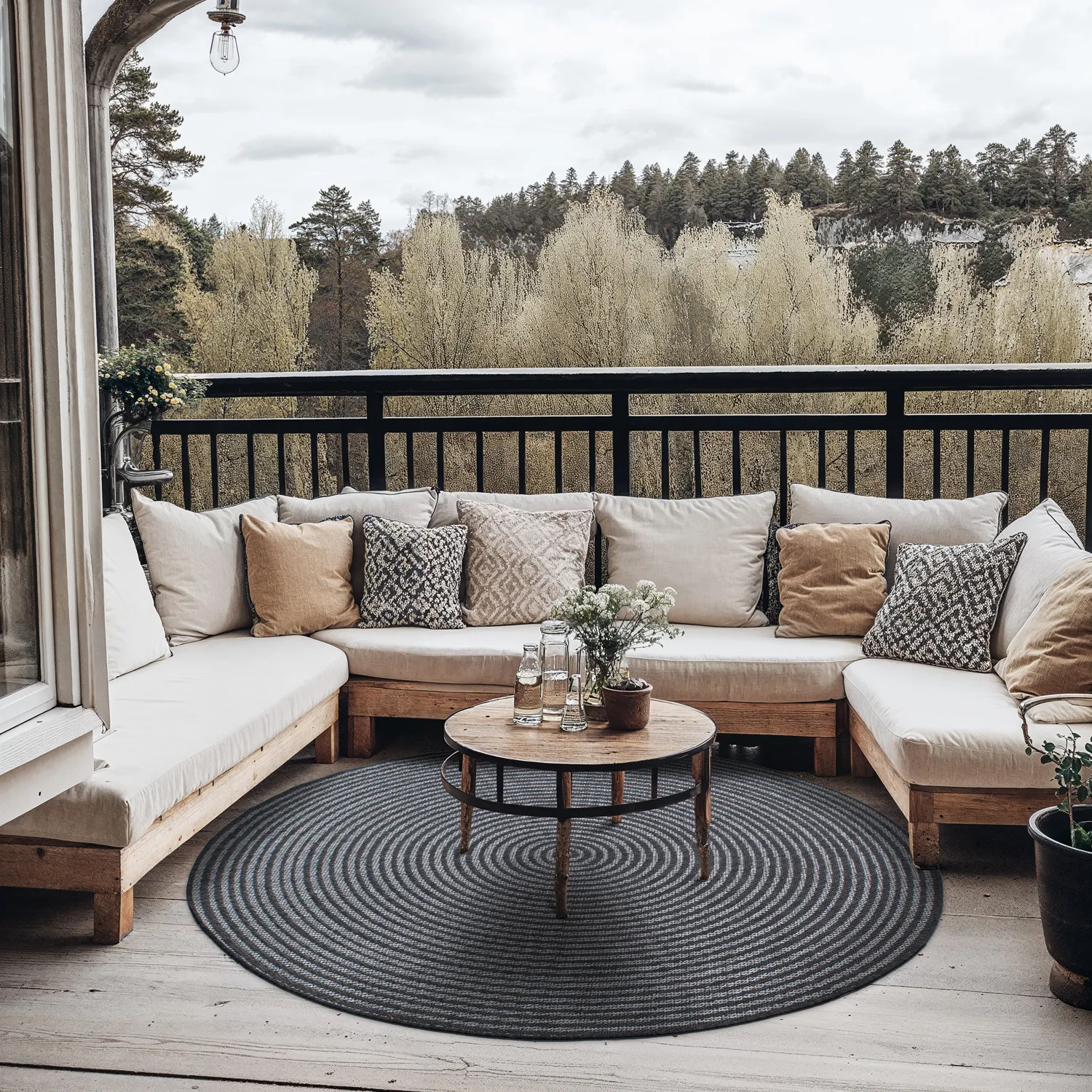 Kerek szőnyeg - Ferragudo (antracit)