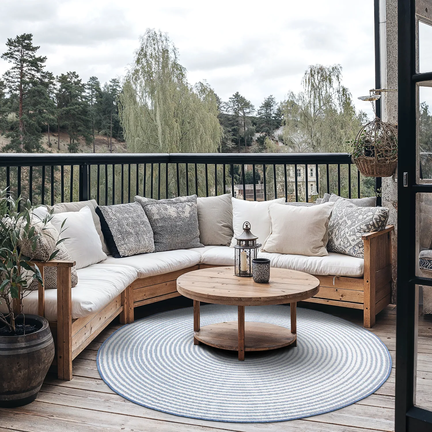 Kerek szőnyeg - Ferragudo (kék)