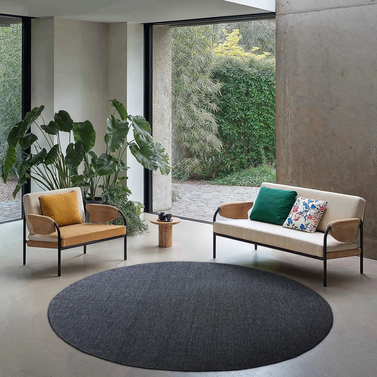 Kerek szőnyeg - Monsanto (antracit)