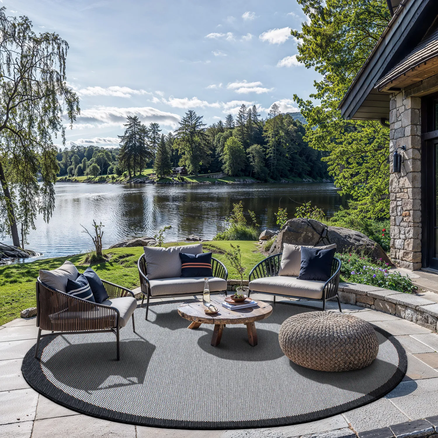 Kerek szőnyeg - Sortelha (fekete)