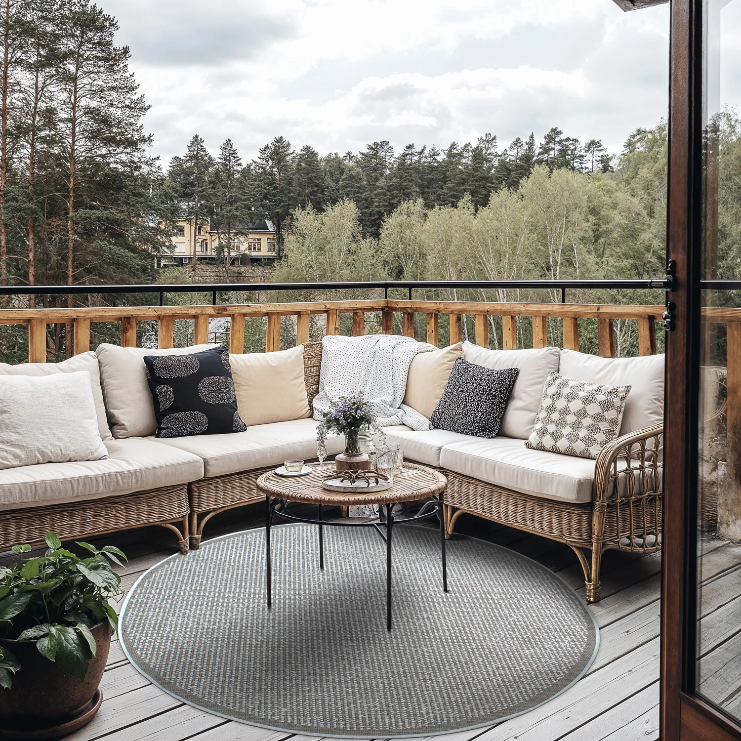 Kerek szőnyeg - Tromsø (barna)