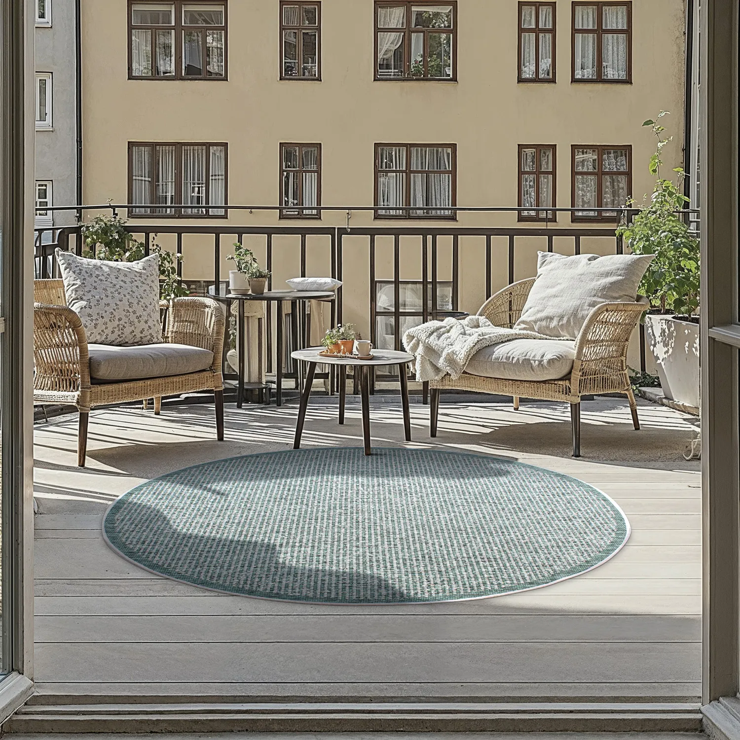 Kerek szőnyeg - Tromsø (zöld)